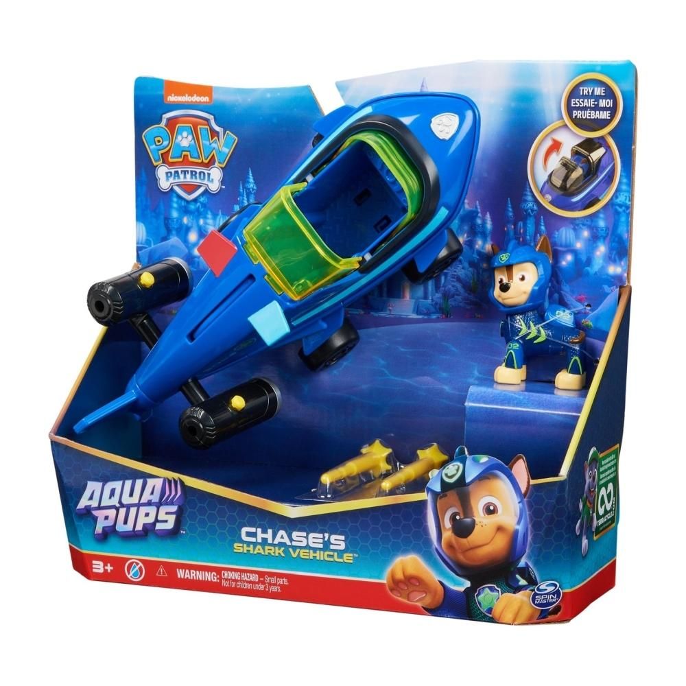 Mancs őrjárat Aqua Pups figura járművel - Chase