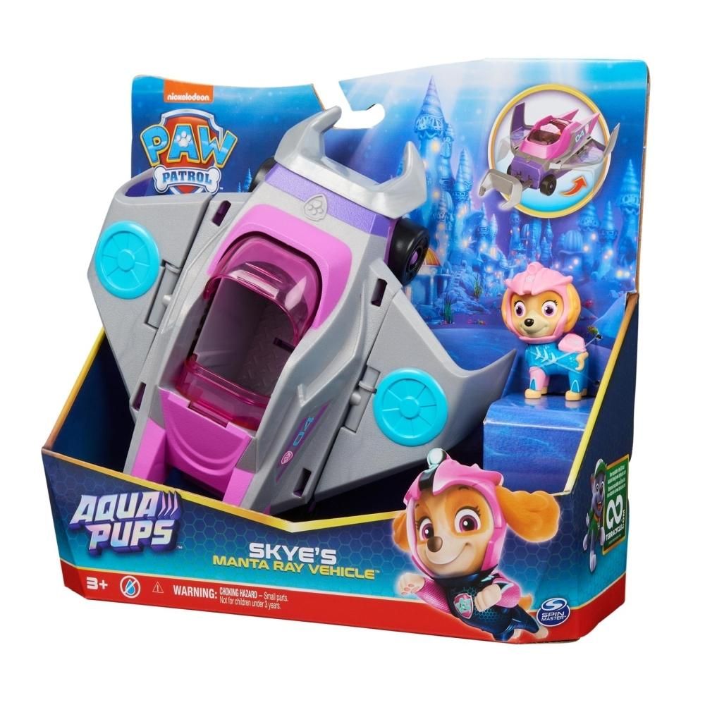 Mancs őrjárat Aqua Pups figura járművel - Skye