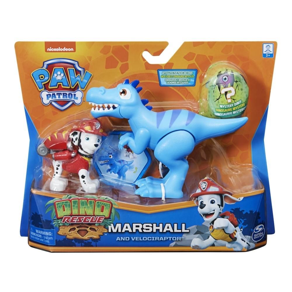 Mancs őrjárat Dino Rescue Velociraptor & Marshall kutyus