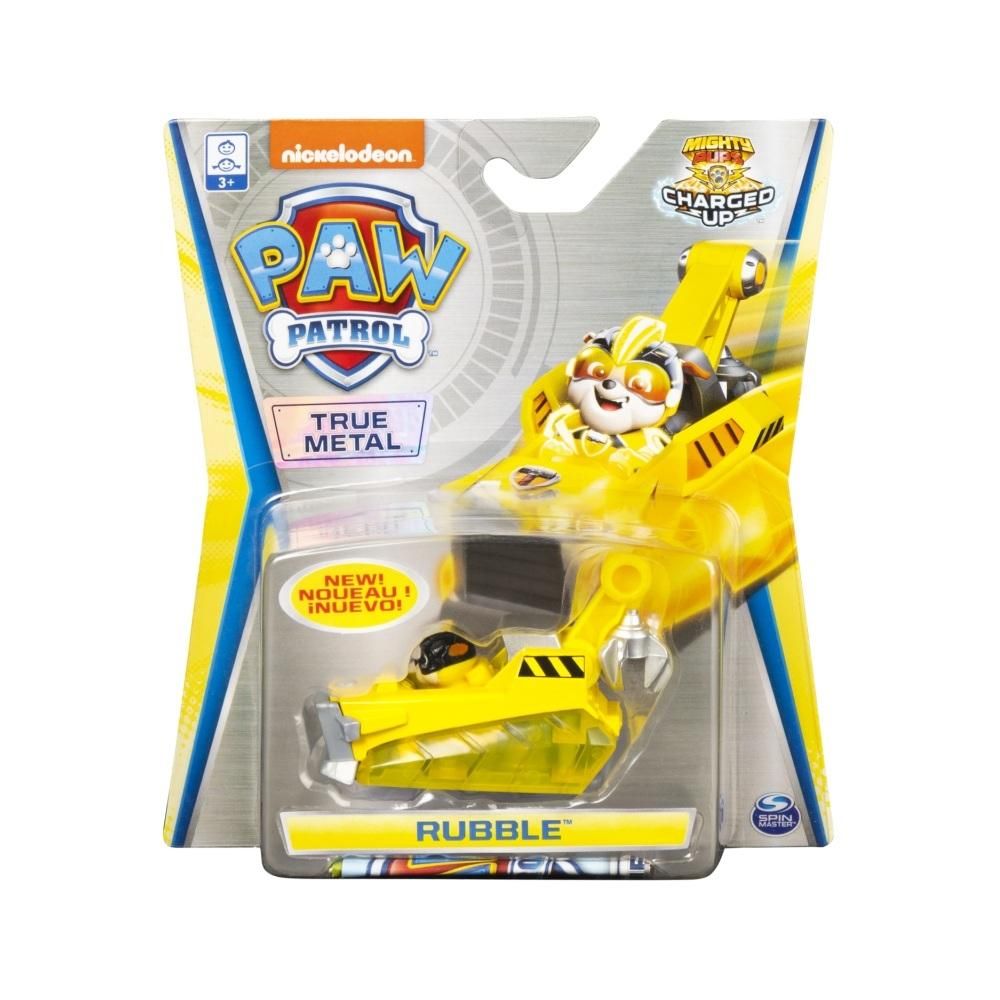 Mancs őrjárat Fém kisautó - Rubble (Mighty Pups - Charged Up)