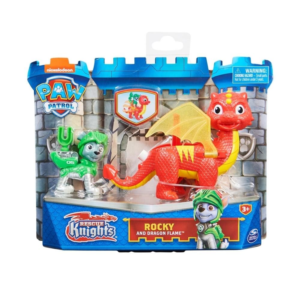 Mancs őrjárat Rescue Knights hős kutyi sárkánnyal szett - Rocky és Flame