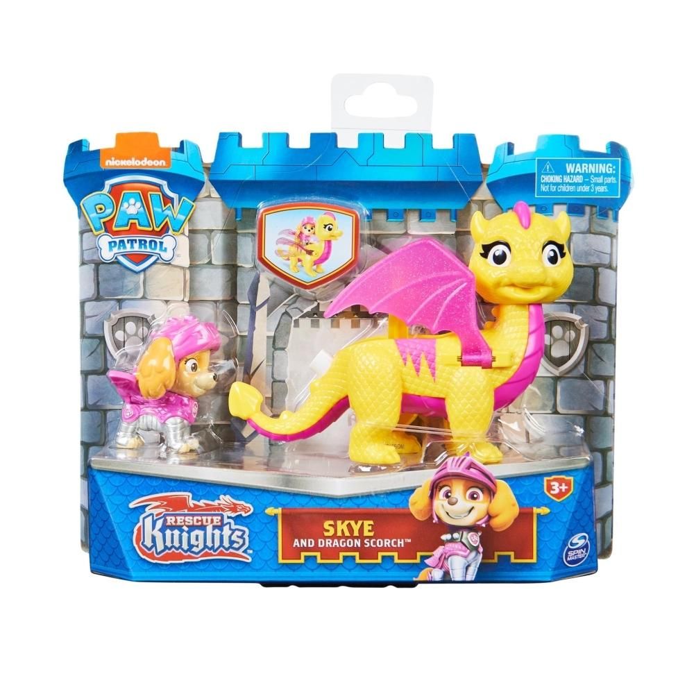 Mancs őrjárat Rescue Knights hős kutyi sárkánnyal szett - Skye és Scorch