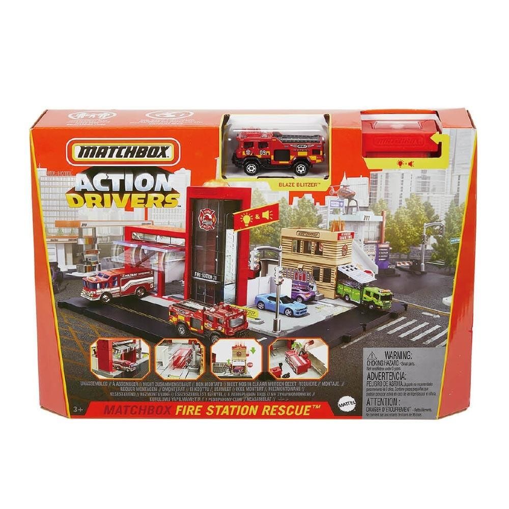 Matchbox Action Drivers Tűzoltóság nagy pályaszett