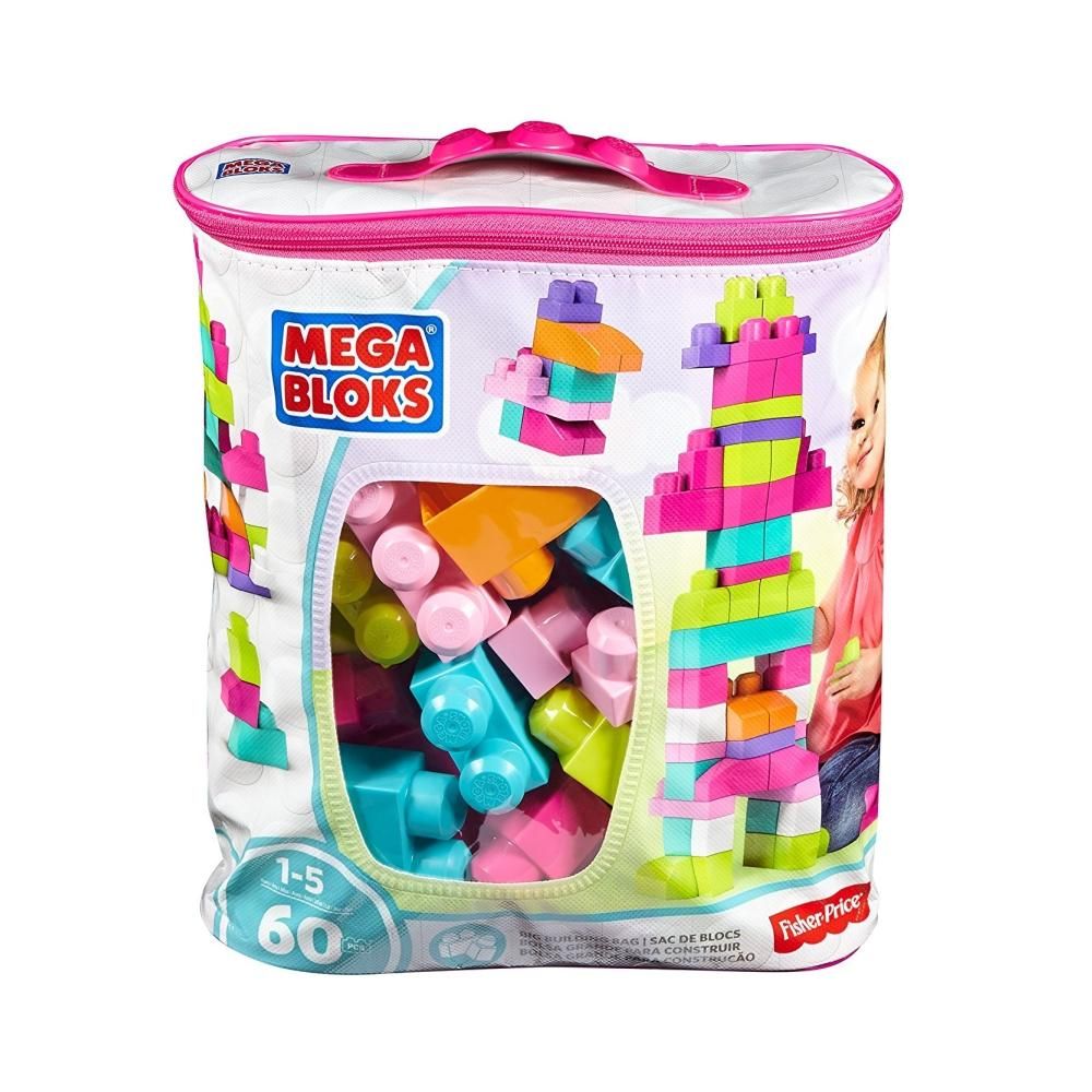 Mega Bloks Nagy építőcsomag, 60 db-os - pink
