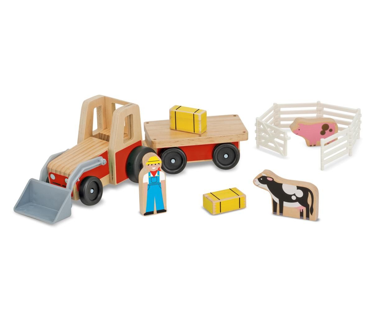 Melissa & Doug Fa jármű, Traktor kiegésztőkkel