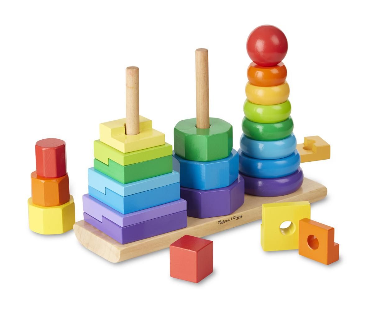 Melissa & Doug Fa készségfejlesztő játék, Montessori tornyok