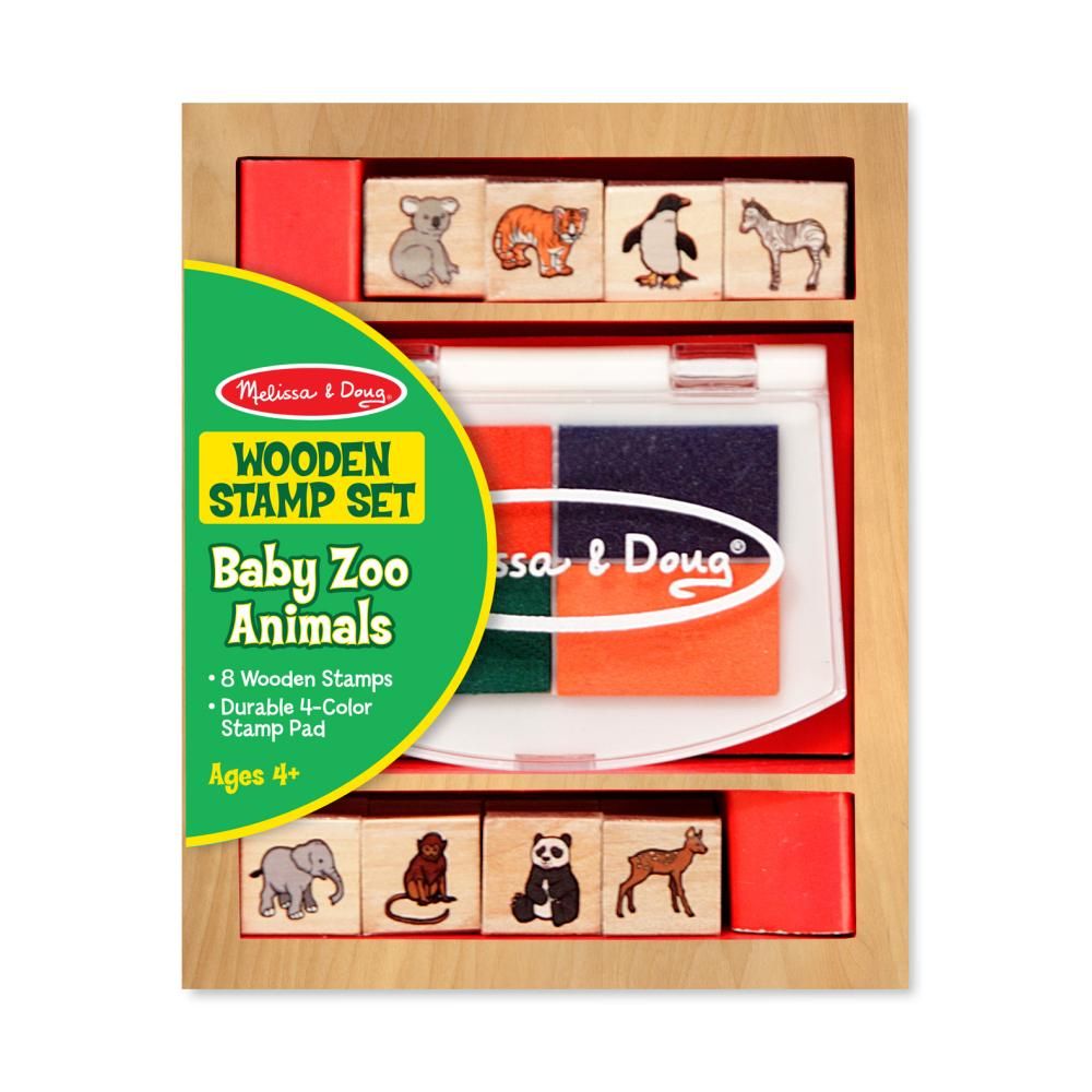 Melissa & Doug Fa nyomda készlet, állatkert