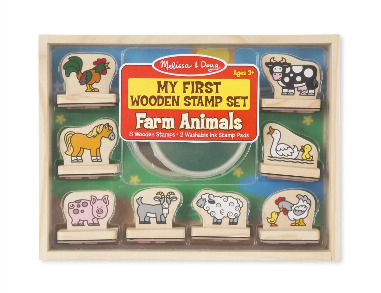 Melissa & Doug Fa nyomda készlet, Első nyomdám, farm állatai