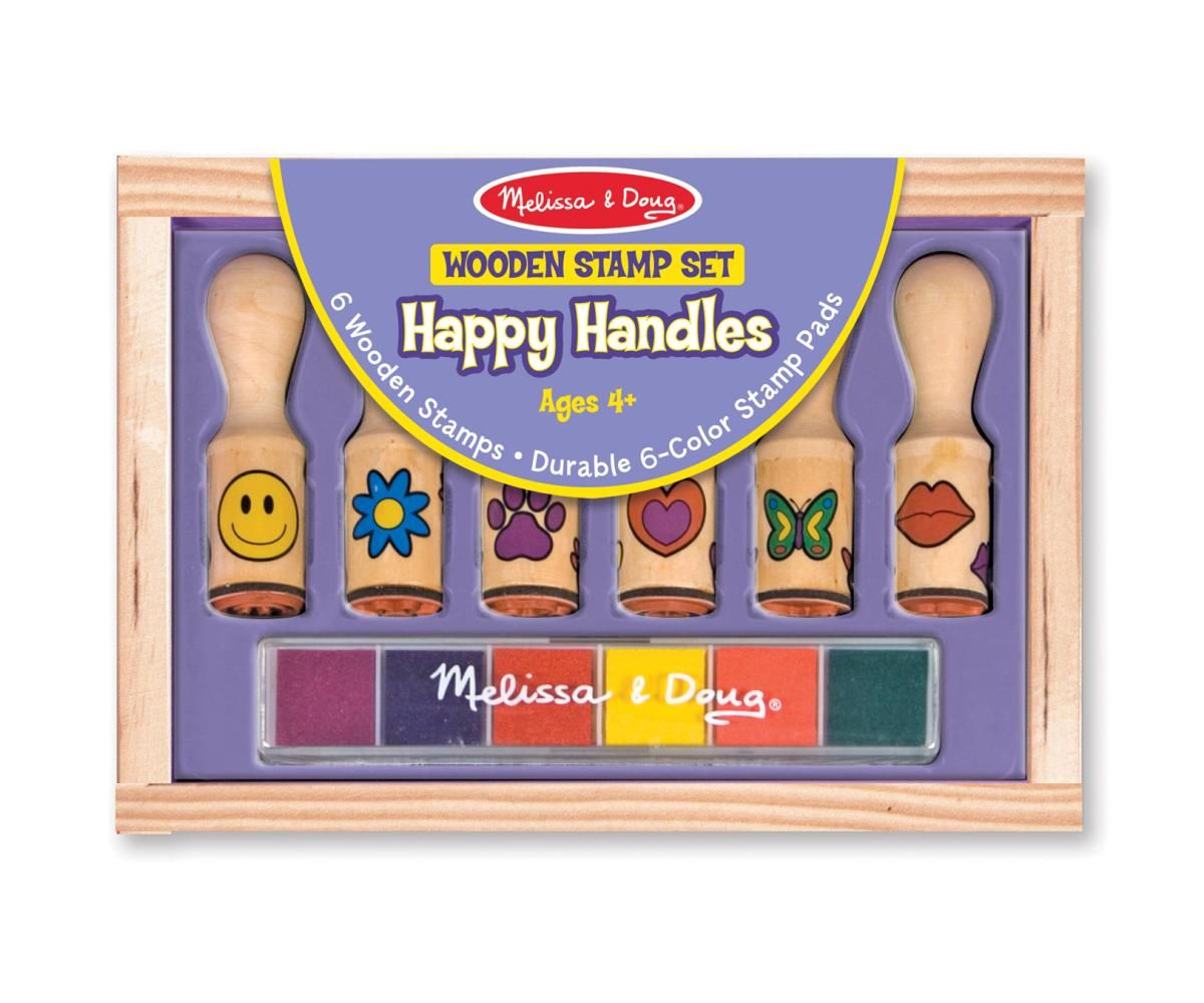 Melissa & Doug Fa nyomda készlet, fogantyús