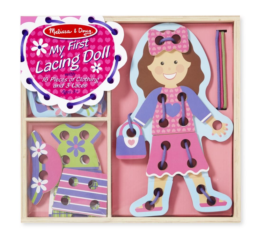 Melissa & Doug Készségfejlesztő játék, Fűzős öltöztető, kislány
