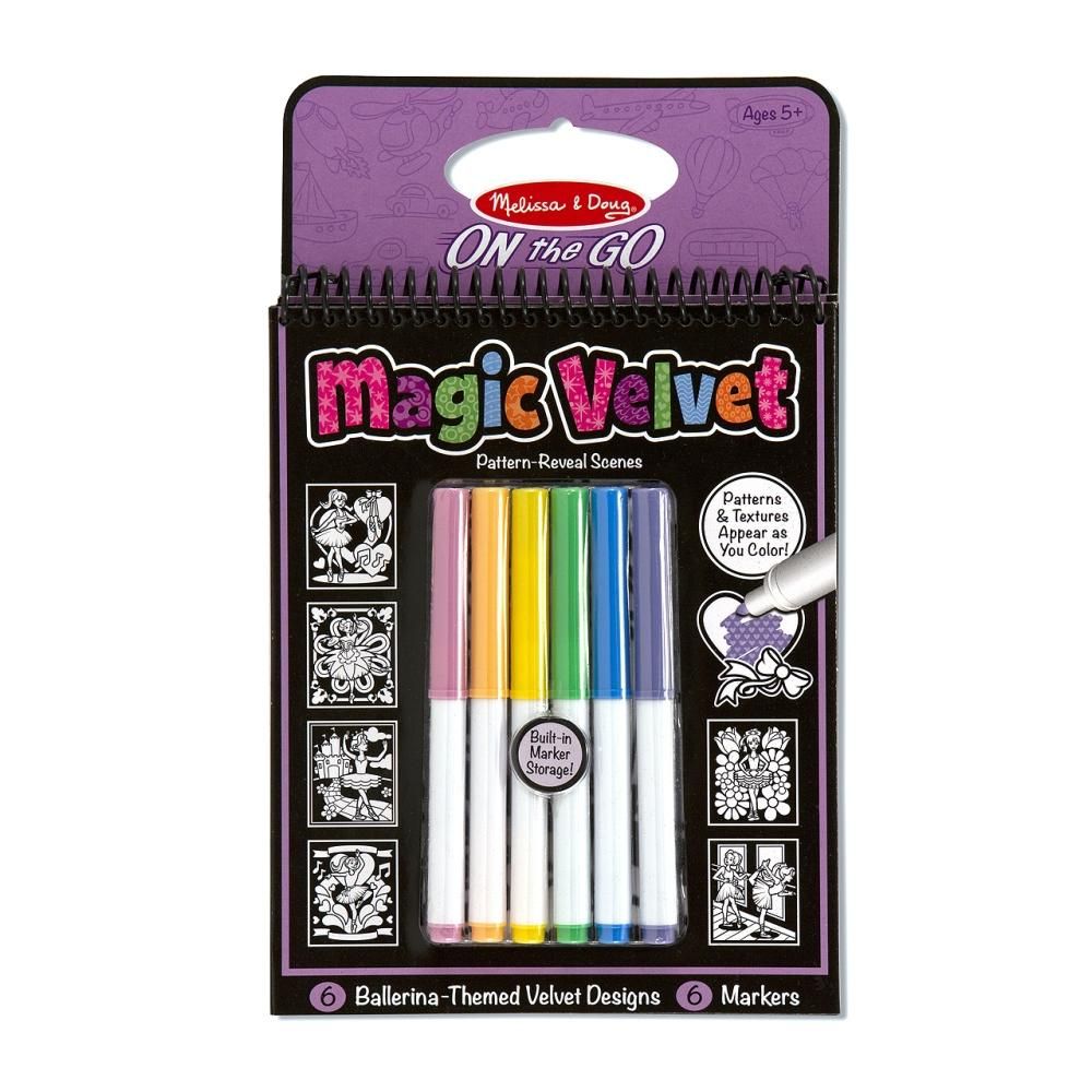 Melissa & Doug Kreatív játék, Bársonyos színező, balerinák