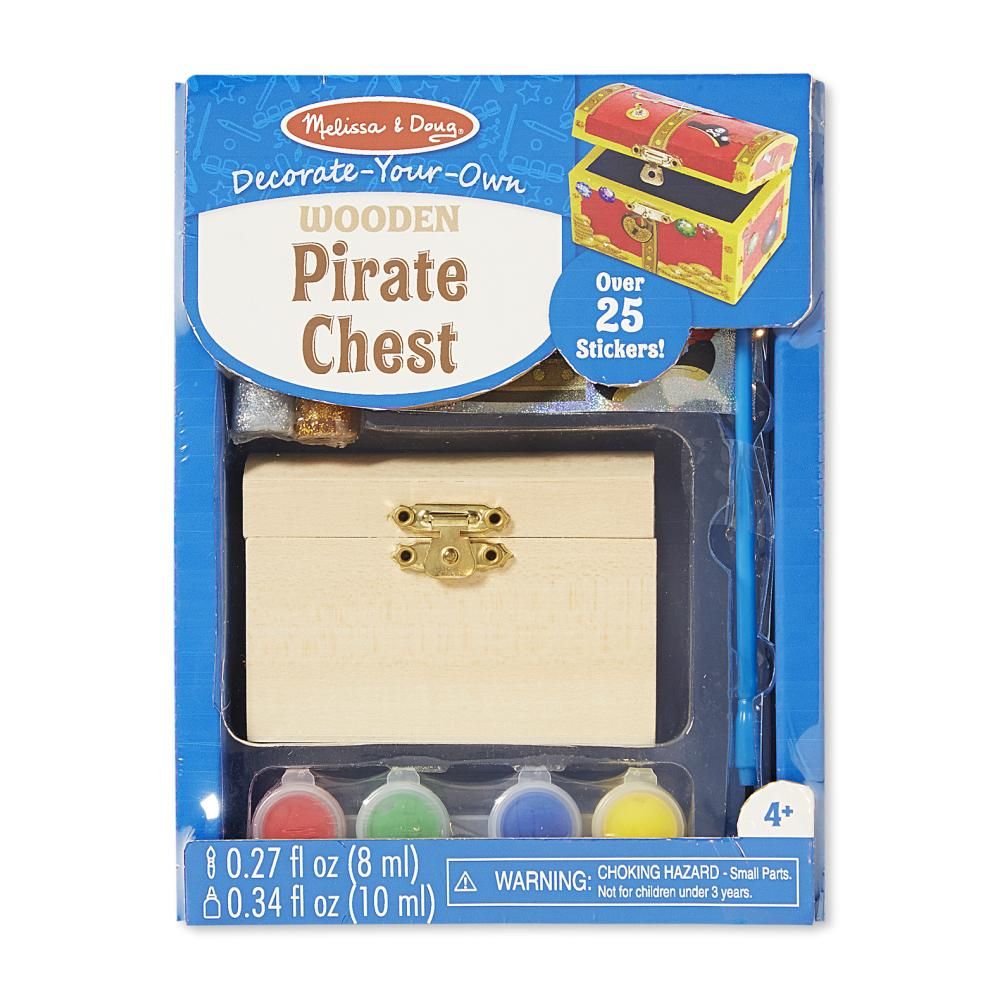 Melissa & Doug Kreatív játék, Fa doboz díszítés, kincsesláda