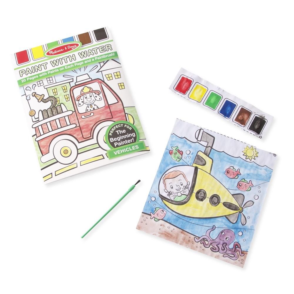 Melissa & Doug Kreatív játék, Festés vízzel, járművek