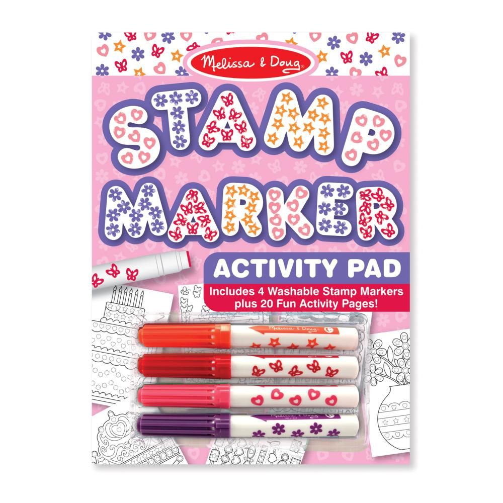 Melissa & Doug Kreatív játék, Filcnyomda és színező füzet, lányos