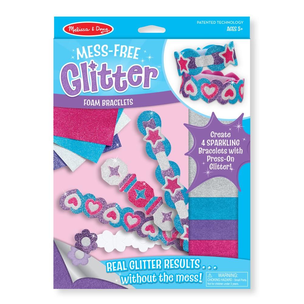 Melissa & Doug Kreatív játék, Glitter habszivacs karkötő készítő