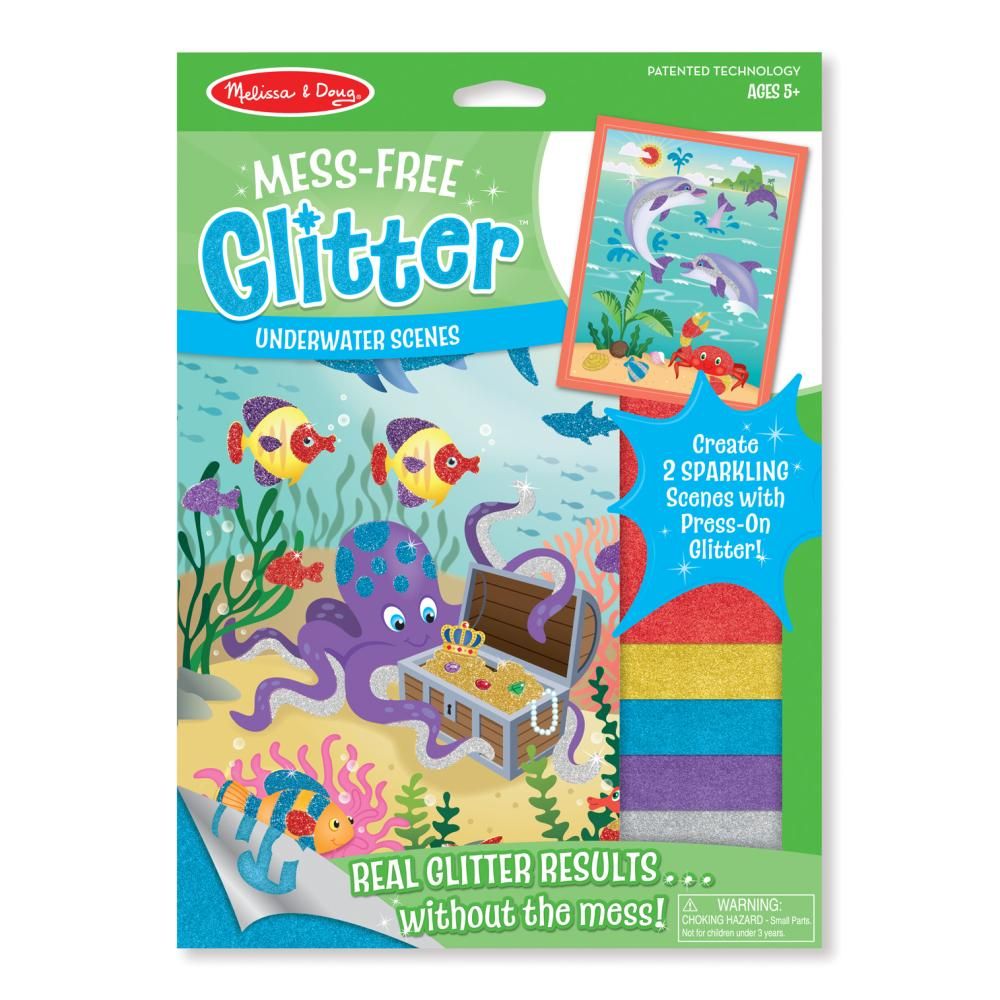 Melissa & Doug Kreatív játék, Glitter képkészítő, tenger 