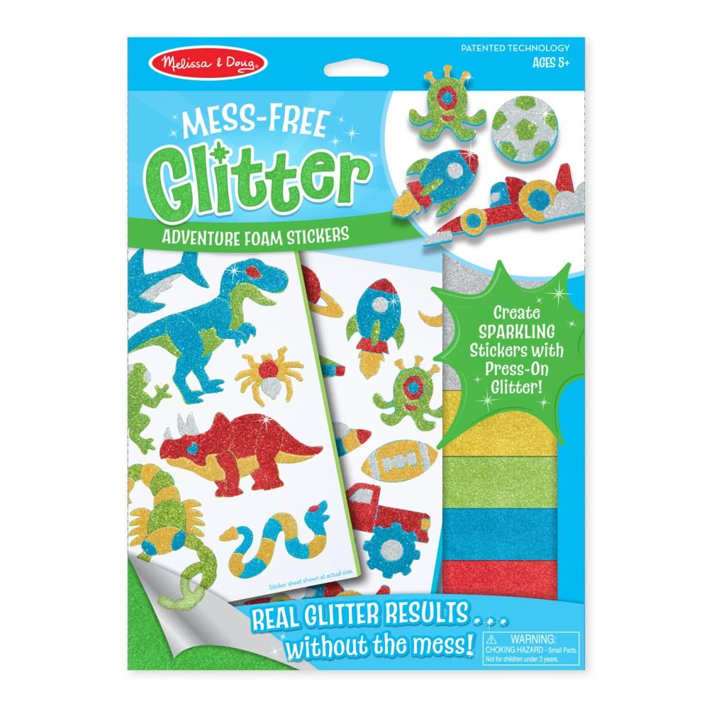 Melissa & Doug Kreatív játék, Glitter pufi matrica készítő, kaland