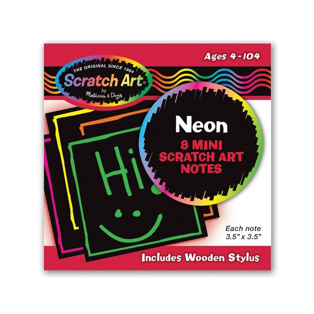 Melissa & Doug Kreatív játék, Képkarc, mini neon