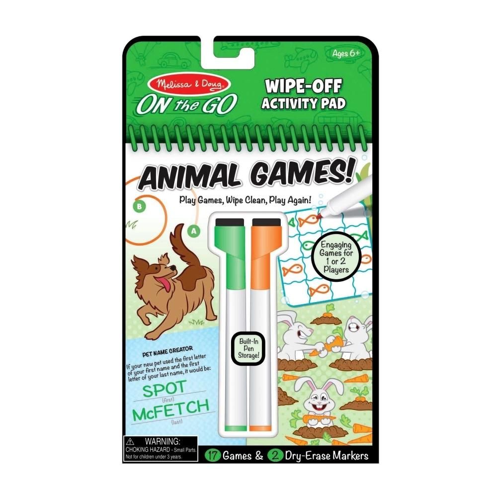 Melissa & Doug Kreatív játék, Letörölhető lapok, állati játékok