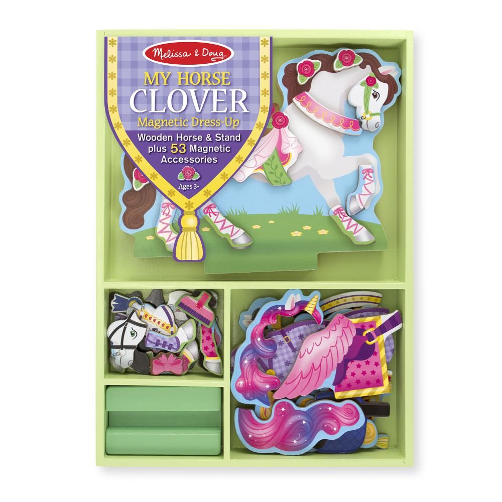 Melissa & Doug Kreatív játék, Mágneses fa öltöztető szett, lovacska