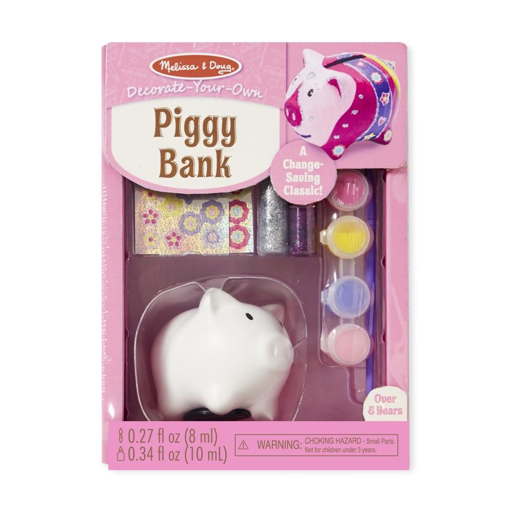 Melissa & Doug Kreatív játék, Malacpersely díszítés