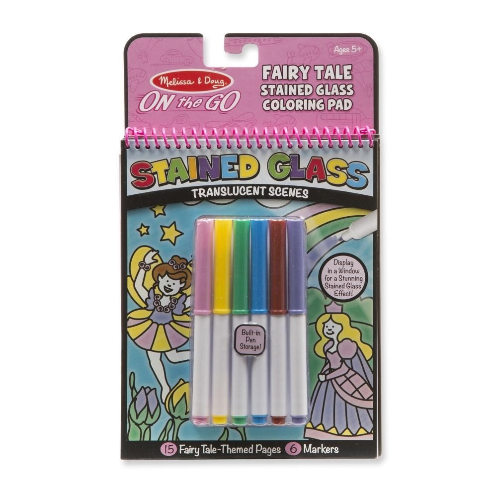 Melissa & Doug Kreatív játék, Ólomüveg színező, tündérek