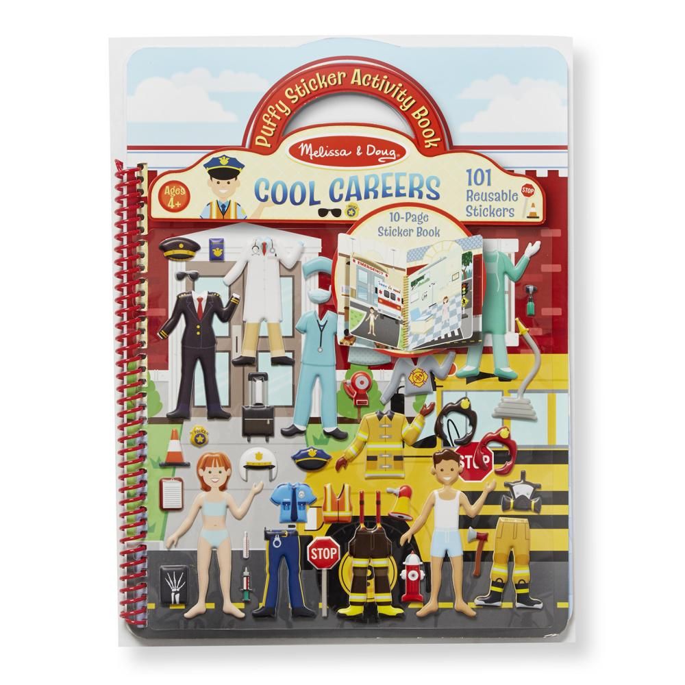 Melissa & Doug Kreatív játék, Pufi matrica készlet, foglalkozások