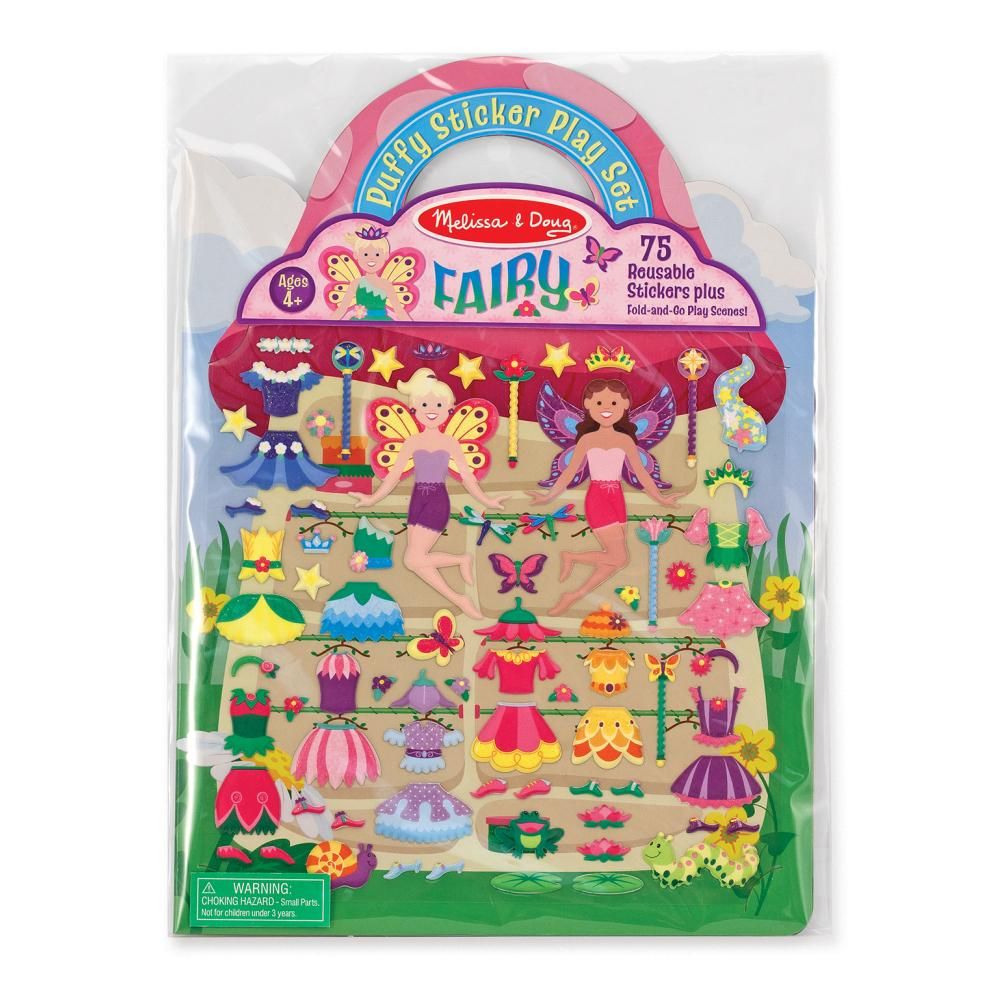Melissa & Doug Kreatív játék, Pufi matrica készlet, tündér