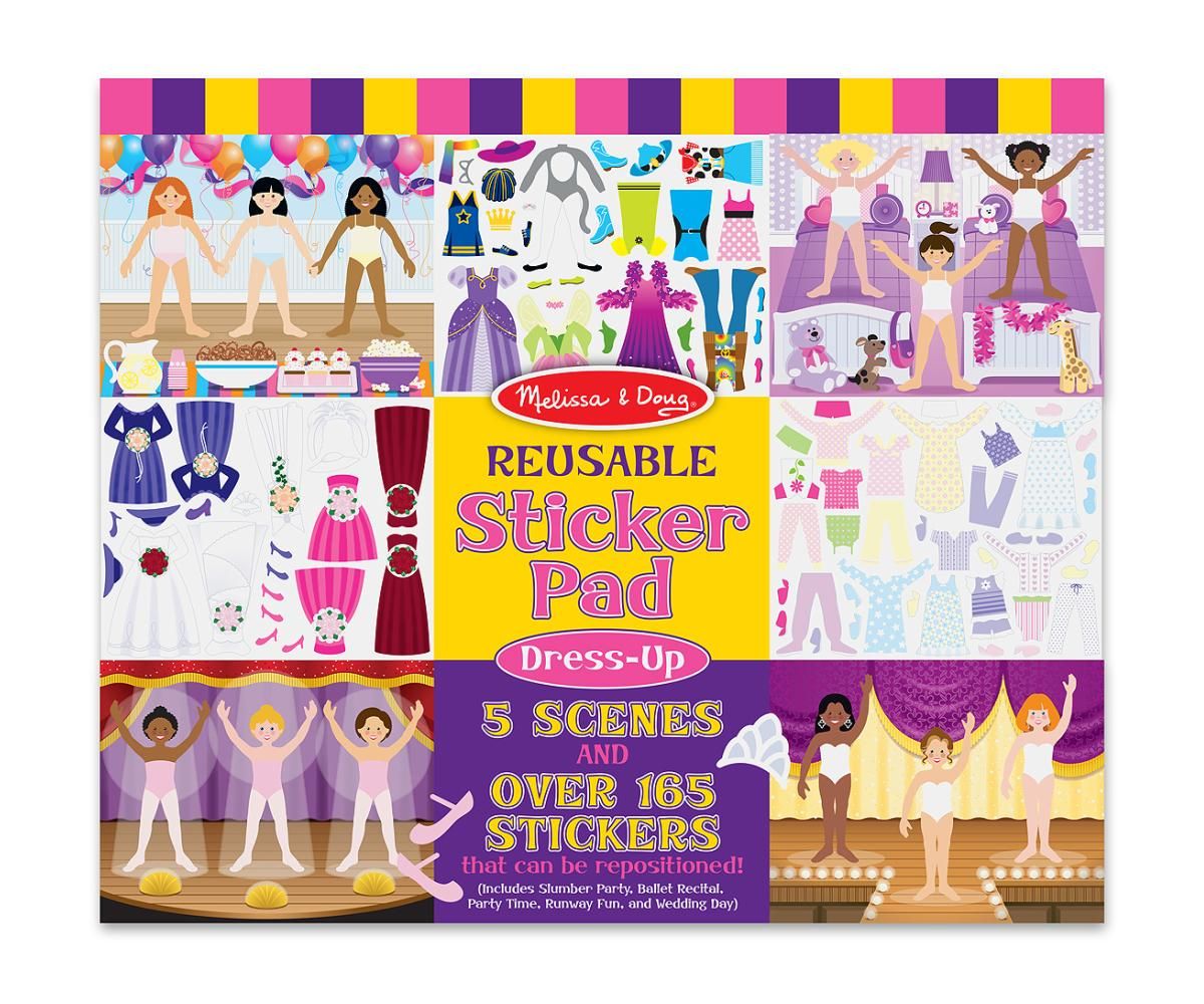 Melissa & Doug Kreatív játék, Újrahasználható matrica készlet, öltöztető