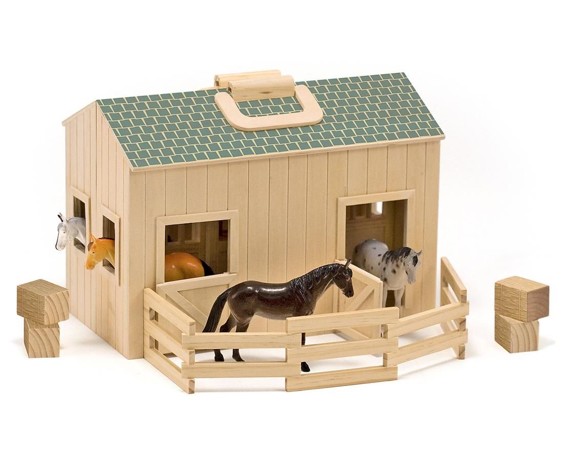 Melissa & Doug Szétnyitható fa istálló