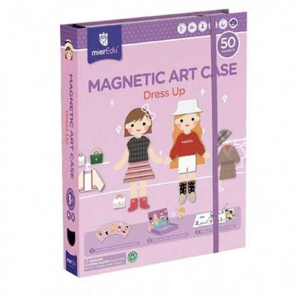MierEdu Mágneses könyv 50 darabos öltöztetős játék - Divatos ruhák
