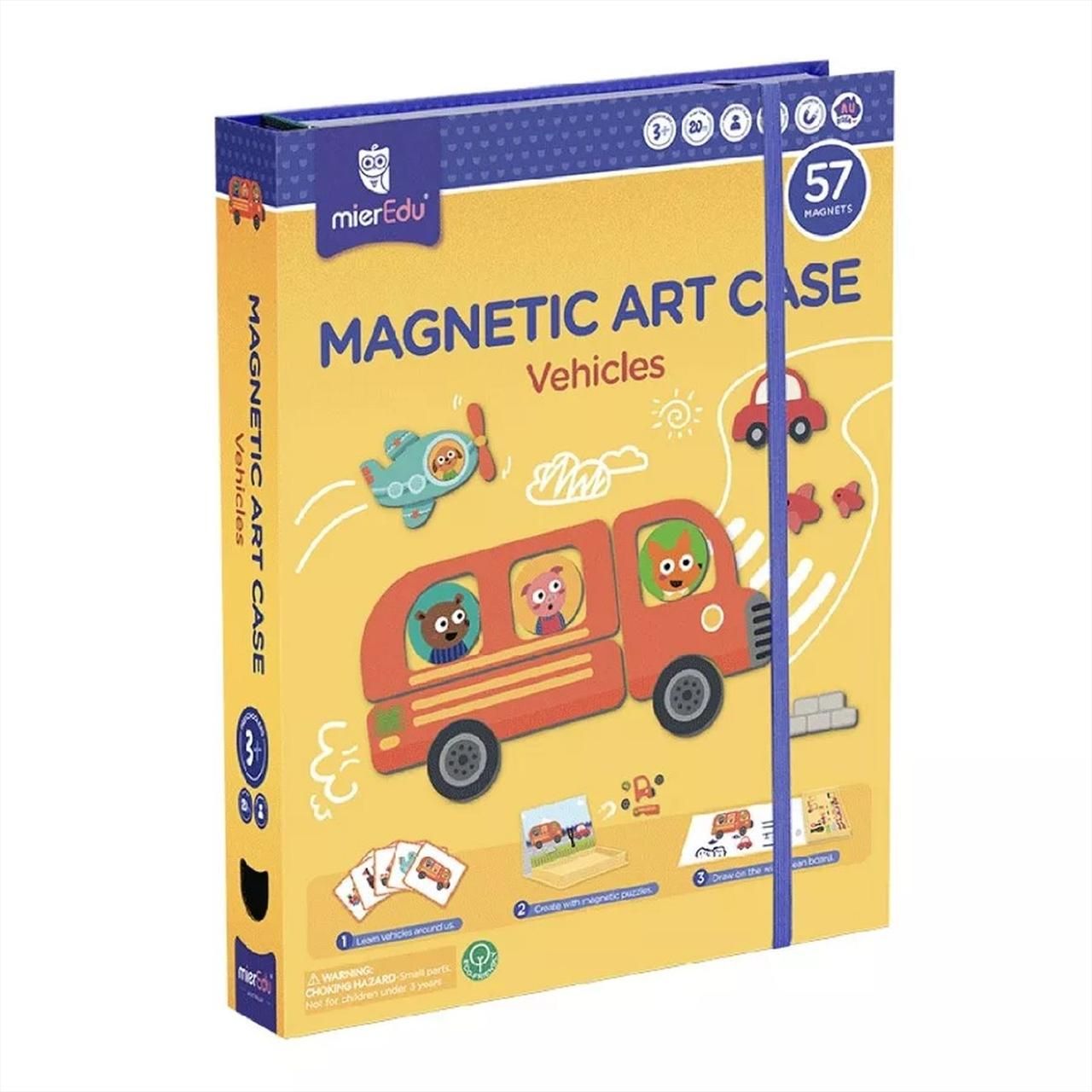 MierEdu Mágneses könyv 57 darabos fejlesztő játék - Járművek