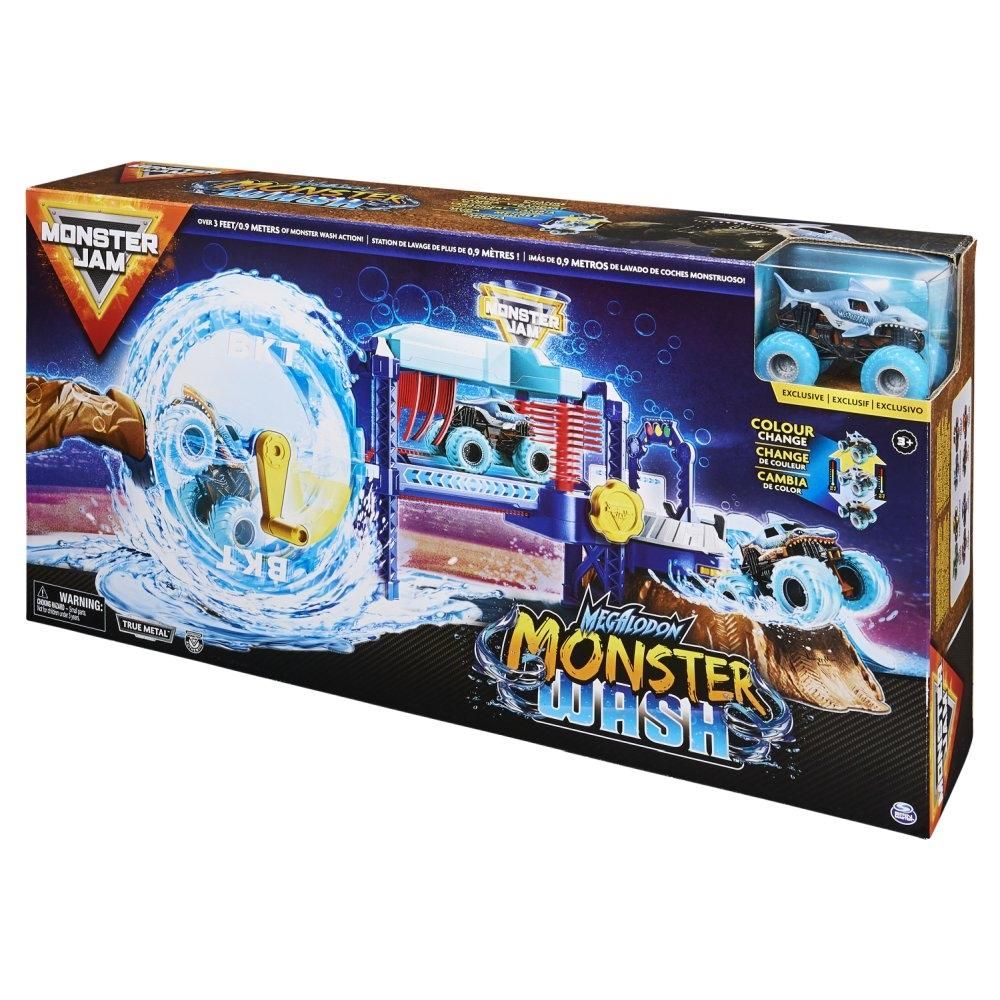 Monster Jam 1:64 Megalodon Monster Wash autómosó pályaszett