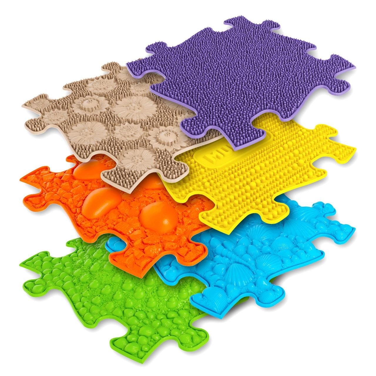 Muffik ortopédiai puzzle szőnyeg - Bébi készlet, A változat, 6 db