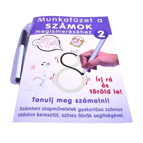 Munkafüzet számok megismeréséhez - tanulj meg számolni!