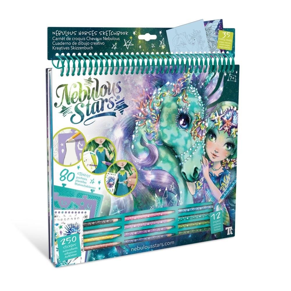 Nebulous Stars Kreatív vázlatfüzet - Fantasy lovak-zöld