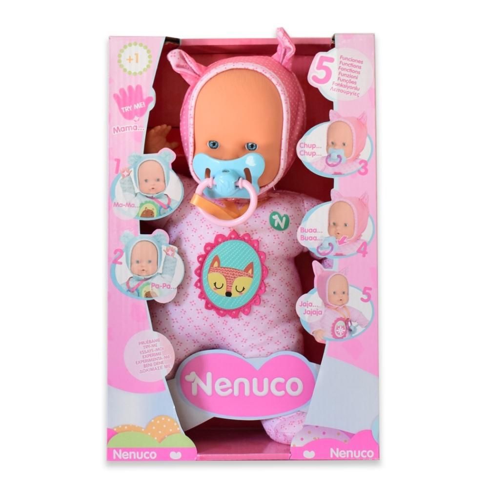 Nenuco Puha testű baba 5 funkcióval és kiegészítőkkel