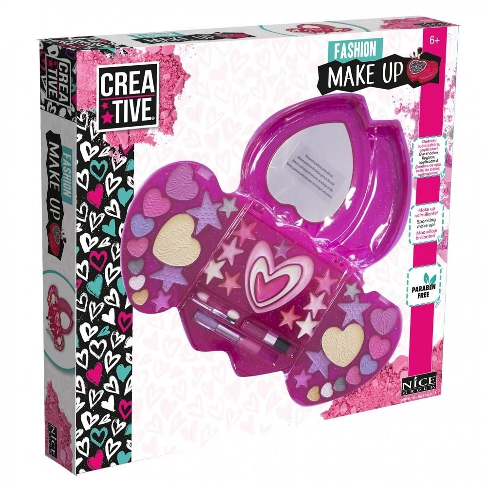 Nice Group Szív alakú make up készlet kinyitható tálcákkal