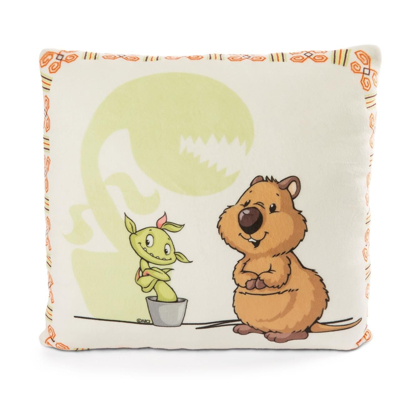 NICI GREEN Wild Friends Mola kurtafarkú kenguru 30x30 cm párna