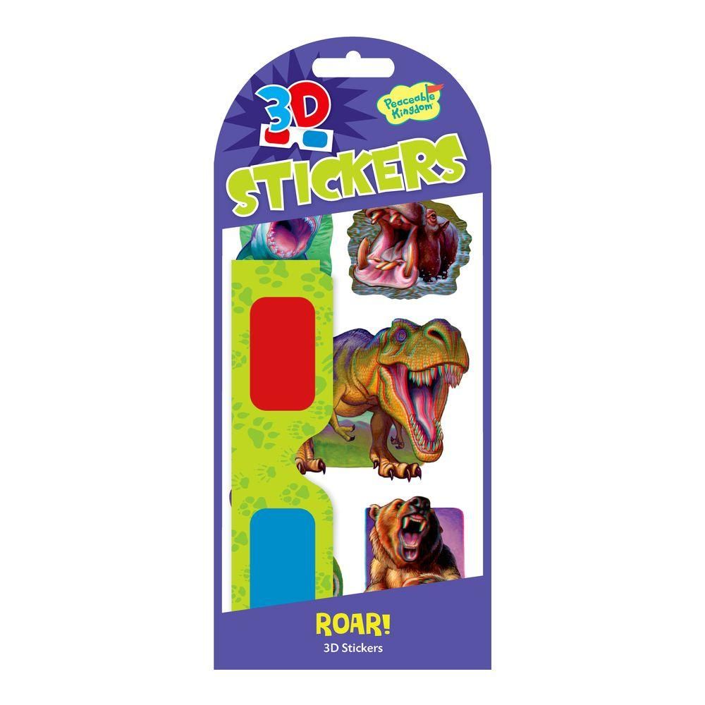 Peaceable Kingdom 3D Matrica szemüveggel - vadállatok