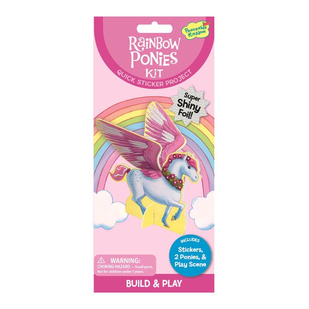 Peaceable Kingdom Matrica szett - szivárvány póni