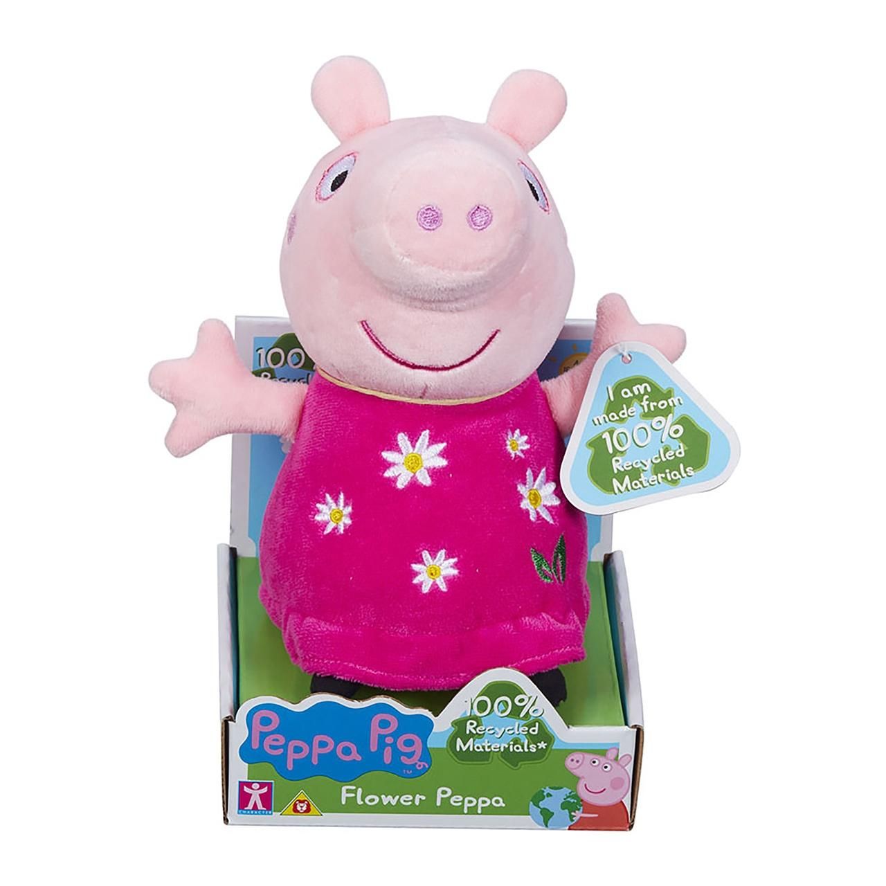 Peppa malac Peppa plüss virág jelmezben, 20 cm