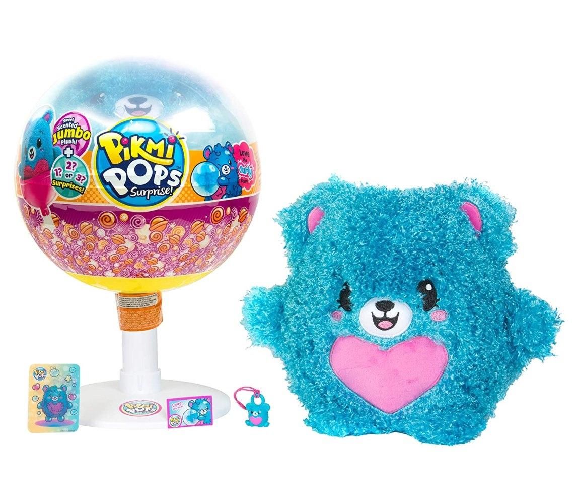 Pikmi Pops S3 illatos plüss nagy játékszett - kék maci