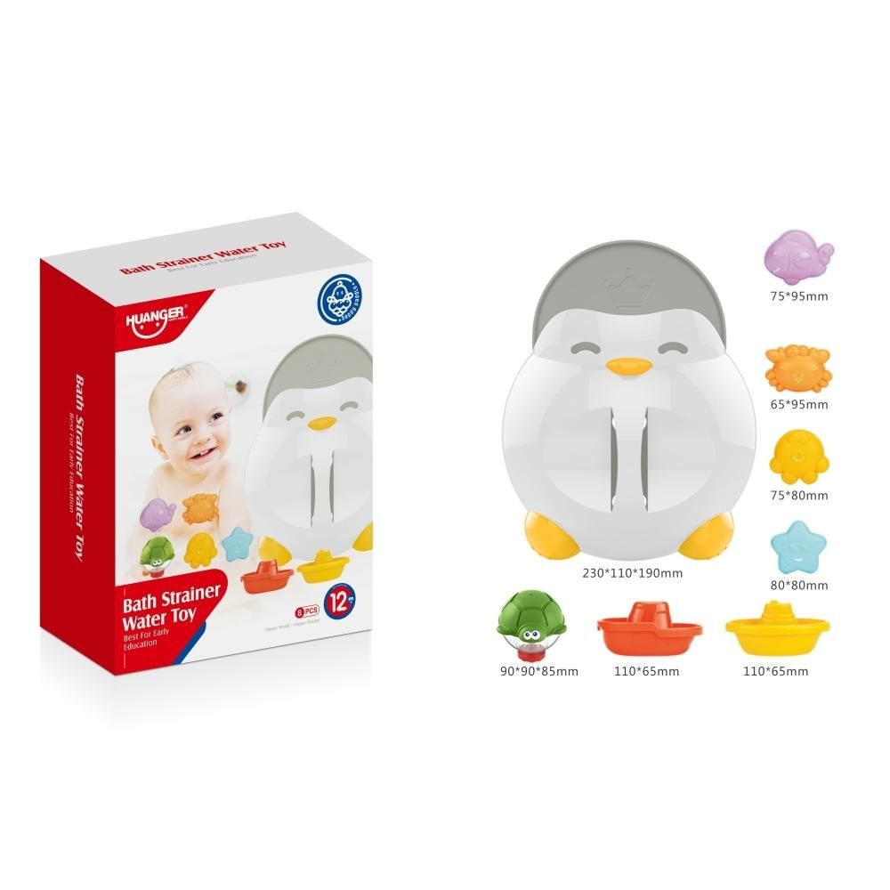 Pingvines vízi játékkészlet hajókkal és tengeri állatkákkal