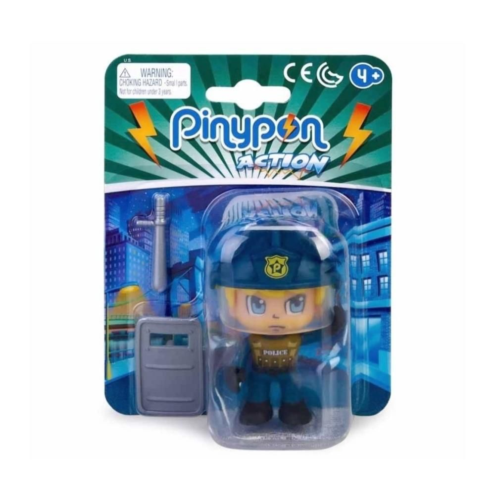 Pinypon Action Rendőr figura pajzzsal
