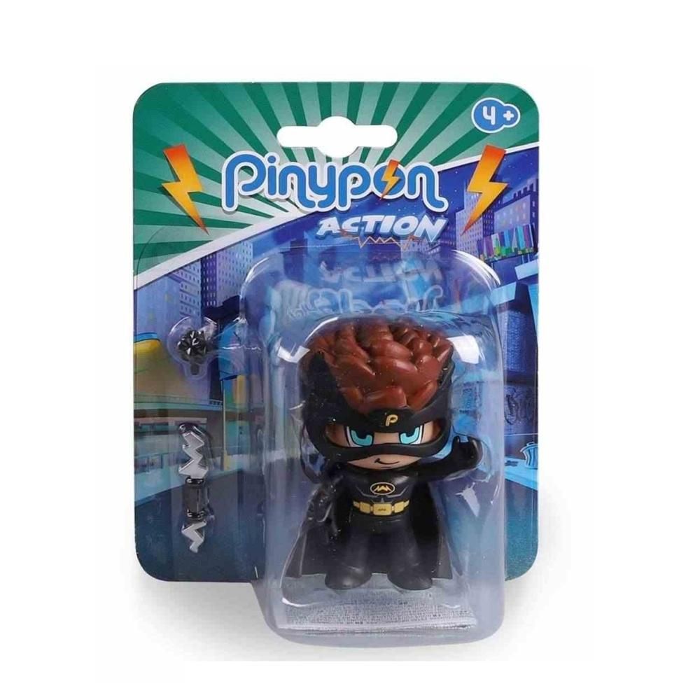 Pinypon Action Szuperhős figura fekete ruhában