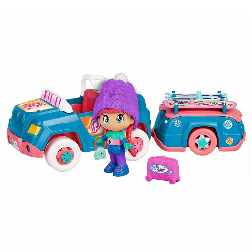 Pinypon Autó utánfutóval és téli kiegészítőkkel