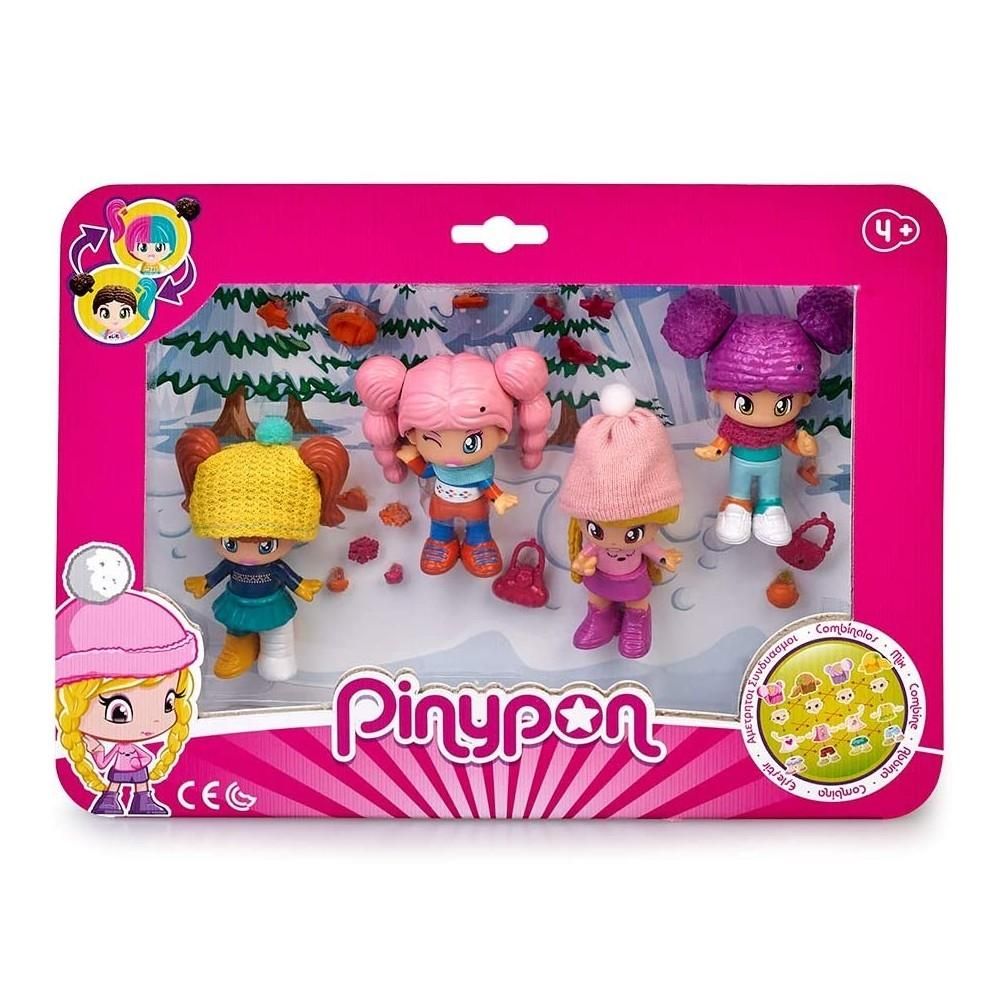 Pinypon Figurakészlet téli ruhában 4 db-os
