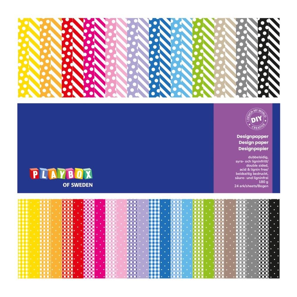 Playbox Dizájn papírok 30,5x30,5 cm, 20 db