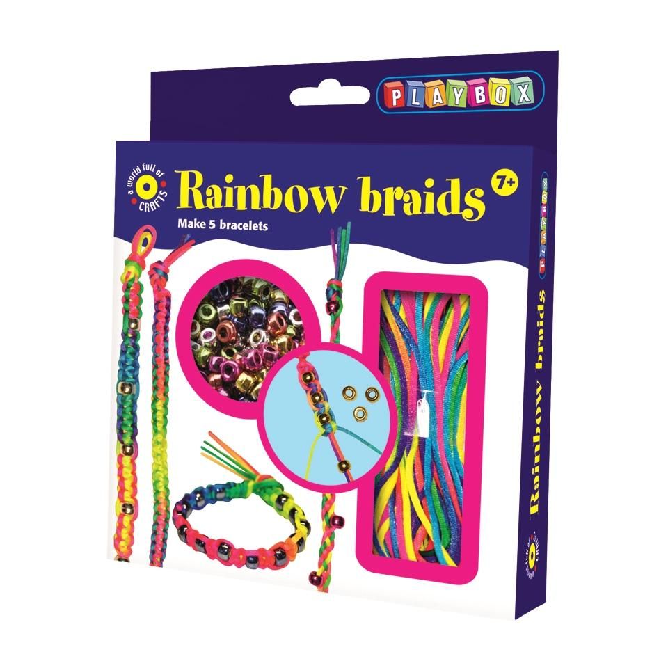 Playbox Kreatív szett - szivárvány fonatok